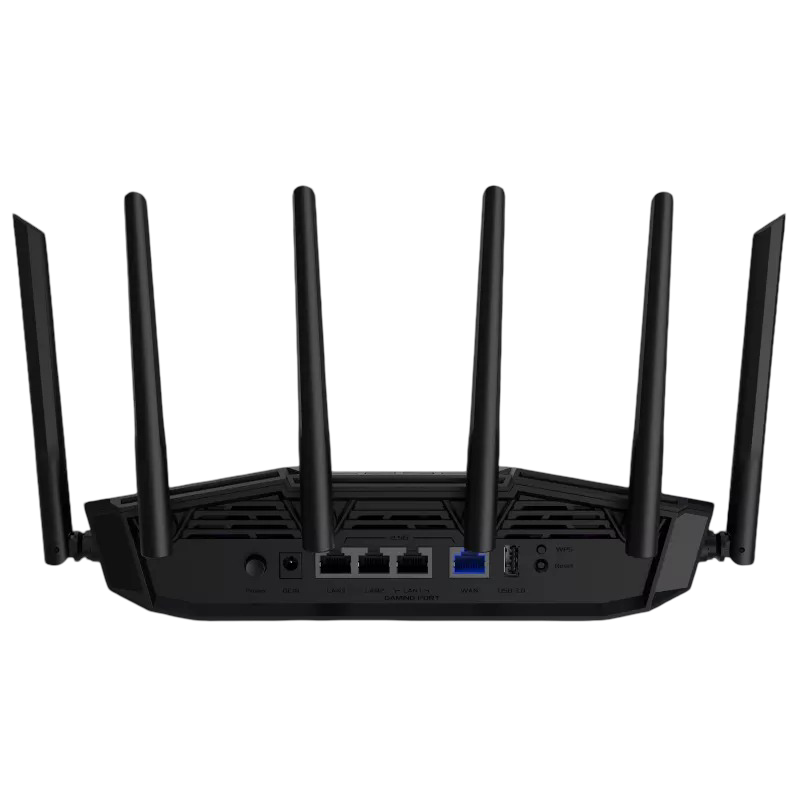 ASUS TUF BE9400 Tri Band WiFi 7 Extendable Gaming Router Quad 2.5G ports 3 step Port Forwarding Smart Home Master - 4711387931875
