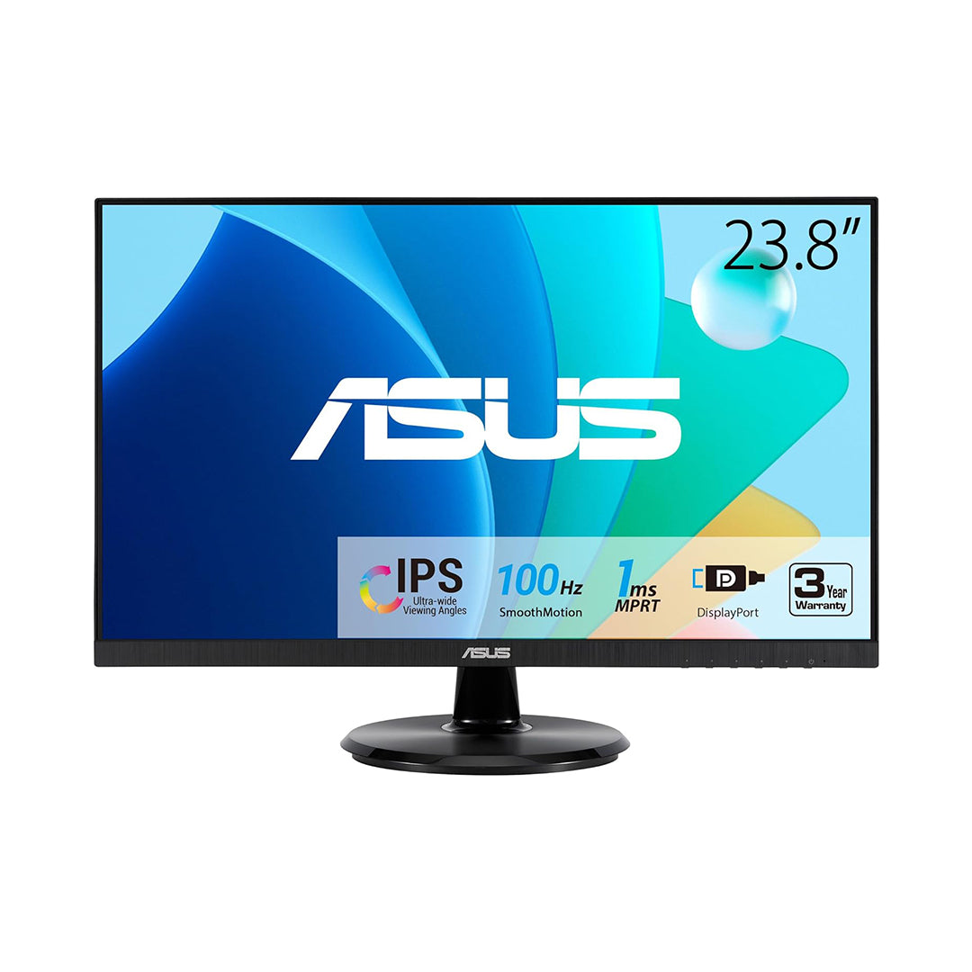 ASUS VA24DQF Eye Care Gaming Monitor – 24-inch (23.8-inch viewable), IPS, Full HD, Frameless, 100Hz - ASUSVA24DQF