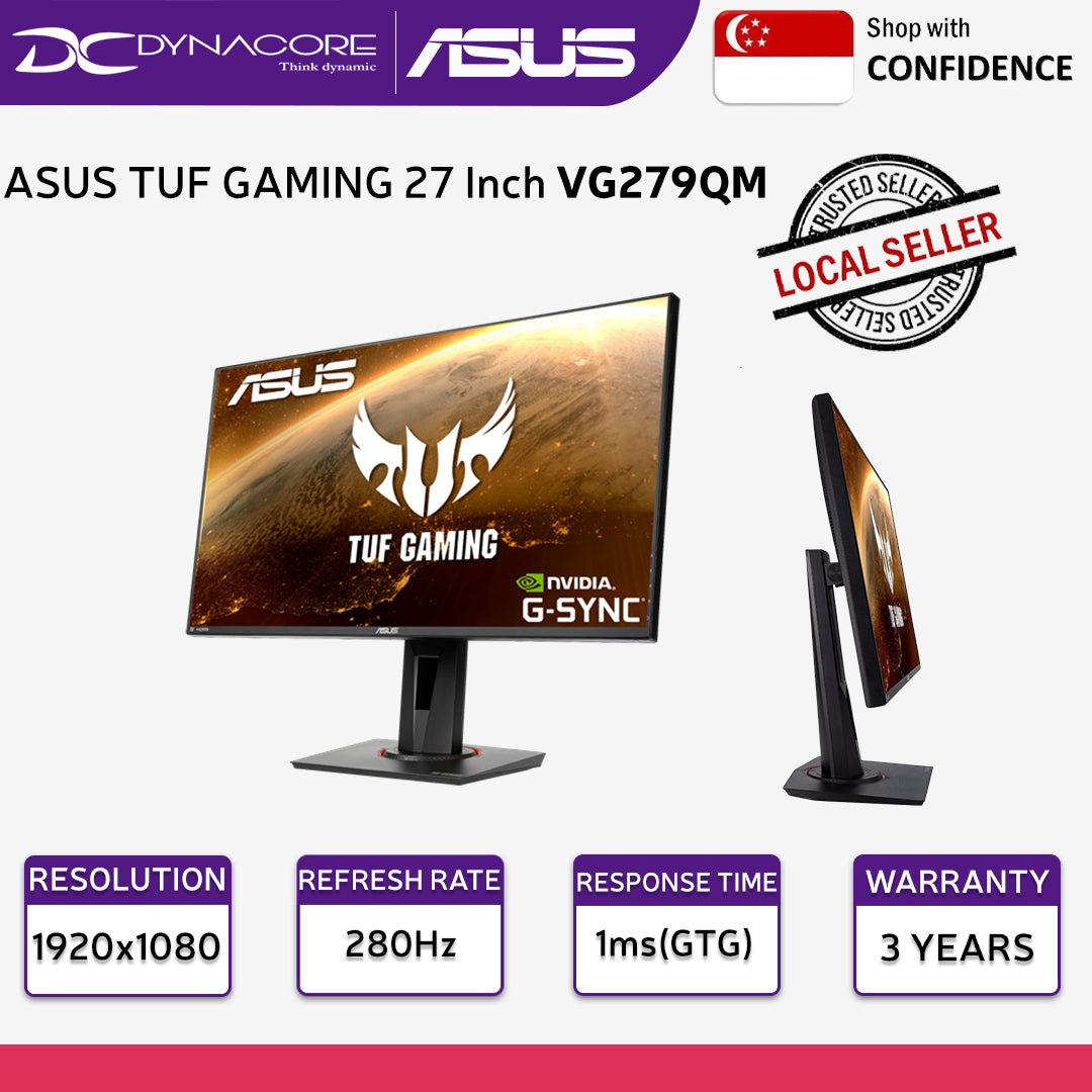 ASUS TUF GAMING 27 Inch VG279QM 280Hz 1MS GSYNC FULL HD IPS MONITOR(3YRS) -ASUSVG279QM