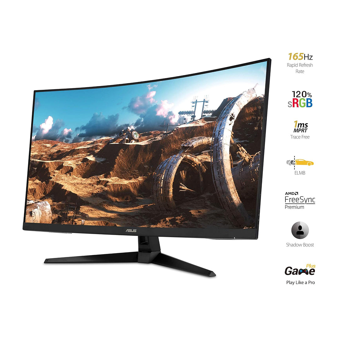 ASUS TUF Gaming 32" VG328H1B 1080P Full HD Curved Monitor , 165Hz(Supports 144Hz), 1ms, Extreme Low Motion Blur, Speaker - ASUSVG328H1B