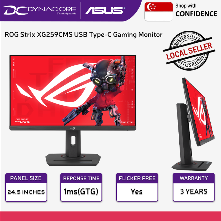 ASUS ROG Strix XG259CMS USB Type-C Gaming Monitor - 24.5 inch, 310Hz, FHD, Fast IPS, tripod socket - ASUSXG259CMS