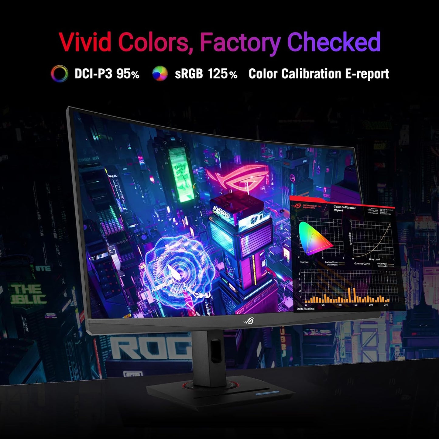ASUS ROG Strix XG27WCS Curved Gaming Monitor - 27", 2K QHD, 180Hz, 1ms (GTG), Fast VA, FreeSync, USB-C, HDR10 - ASUSXG27WCS