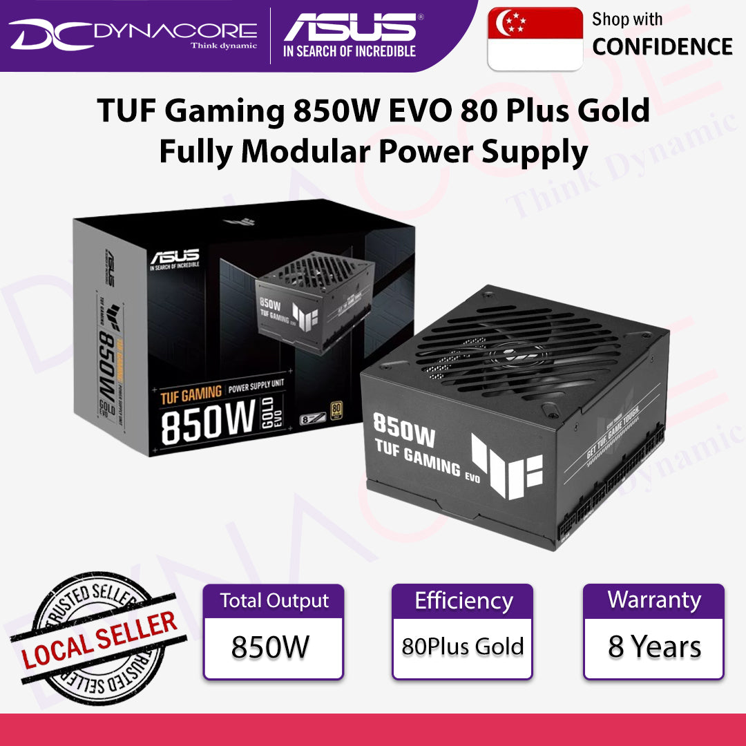 ASUS TUF Gaming 850W EVO 80 Plus Gold Fully Modular Power Supply - 4711636287715