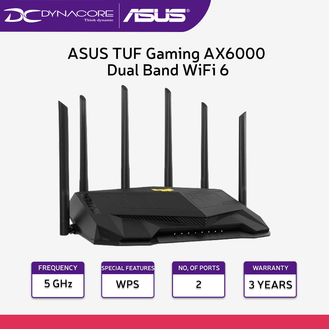 ASUS TUF Gaming AX6000 Dual Band WiFi 6 Gaming Router - TUF-AX6000 - 4711081897026