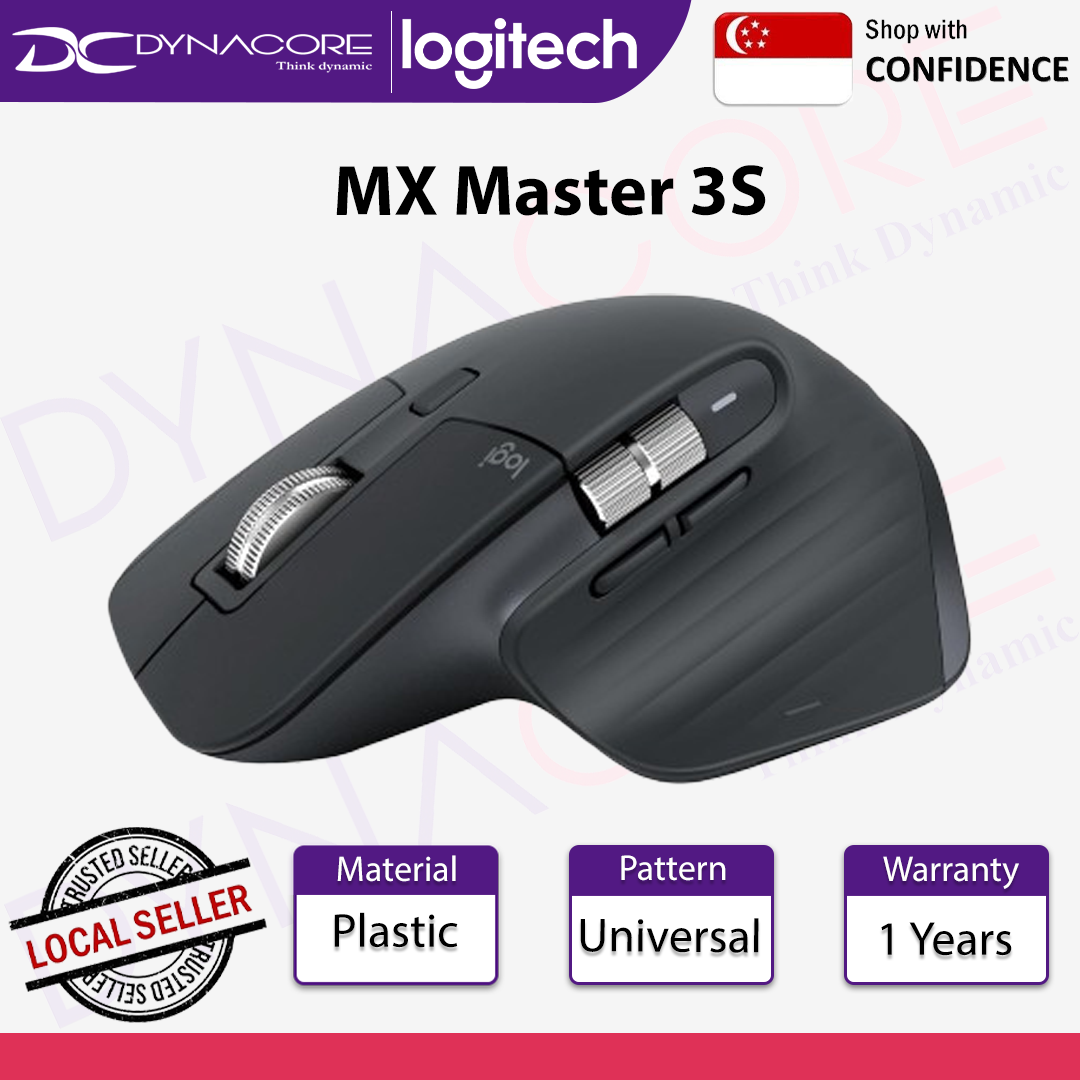 Logitech MX Master 3S Bluetooth Edition Graphite Performance Wireless Mouse - 097855201836