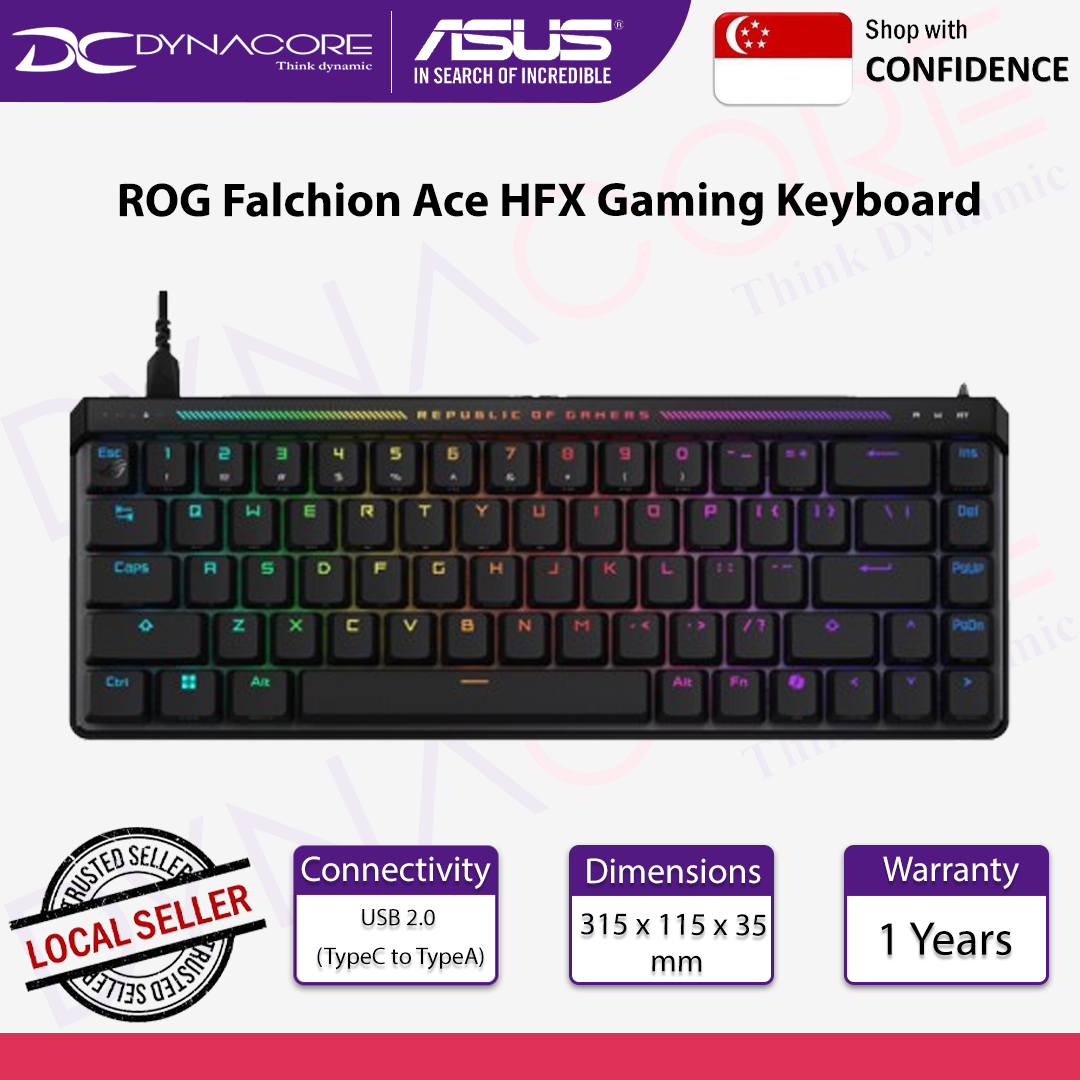 ASUS ROG Falchion Ace HFX 65% Analog Gaming Keyboard - 4711387651919