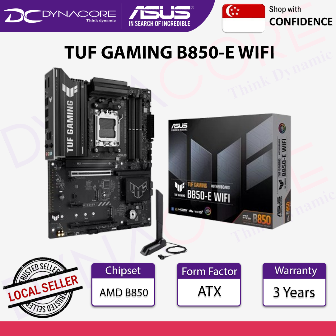 ASUS TUF GAMING B850-E WIFI AMD AM5 B850 ATX DDR5 Motherboard - 4711387987568