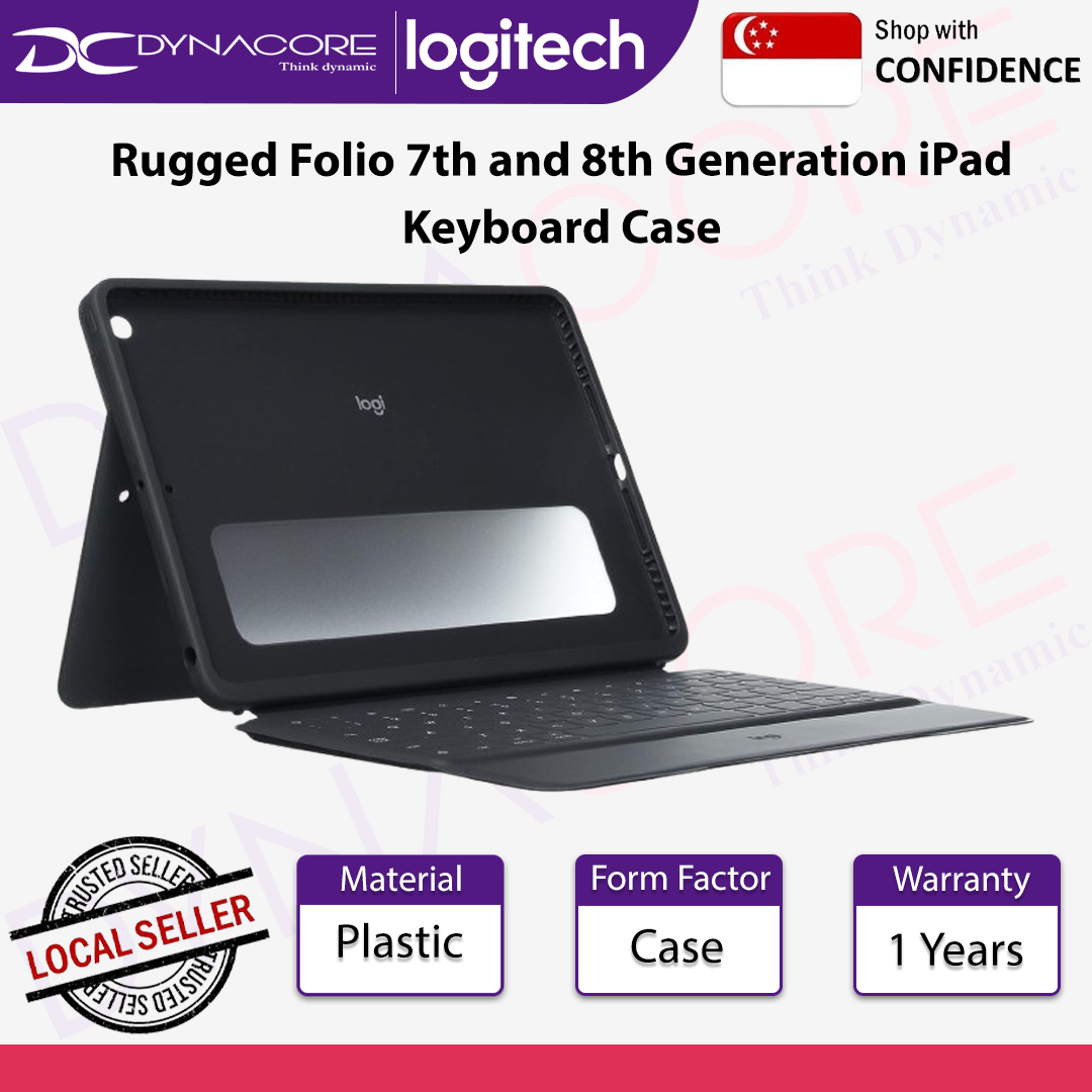 Logitech Rugged Folio 7th and 8th Generation iPad Keyboard Case - 097855151216