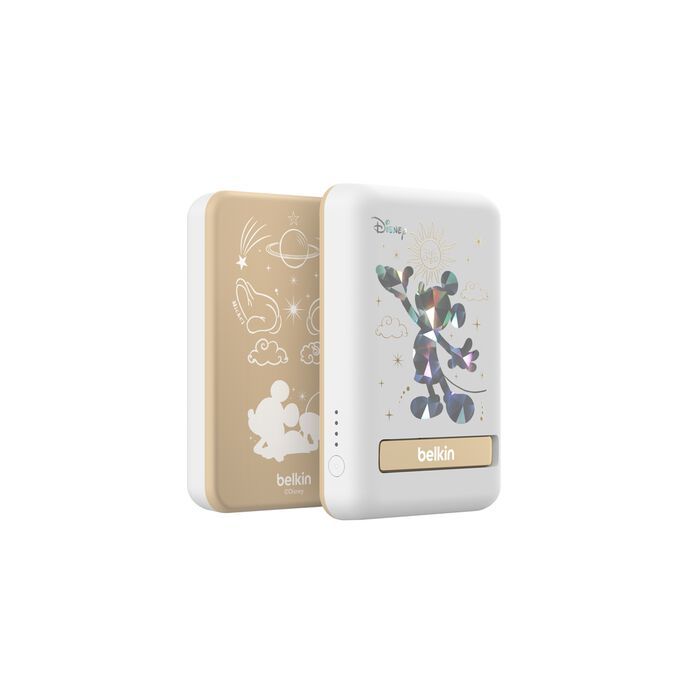 BELKIN BPD004qcAD-DY Disney Star Mickey BoostCharge Magnetic Wireless Power Bank 5K+Stand - 745883893003