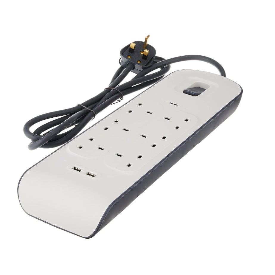 Belkin BSV604sa2M Surge Protector Plus 6-Way Outlet 2 - USB Ports 2M Premium Series - 745883651023