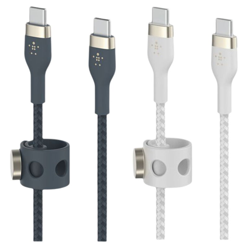Belkin BoostCharge Pro Flex USB-C to USB-C Cable 60W - 1M (Black / White)