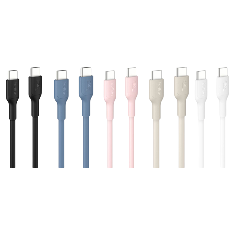 Belkin BoostCharge USB-C to USB-C Cable 60W - 1M/2M (Blck/Blue/Pink/Sand/White)
