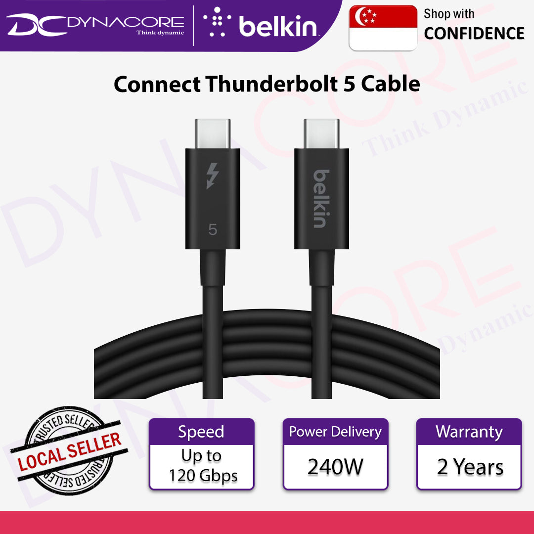 Belkin INZ005qc1MBK Connect Thunderbolt 5 Cable - 745883907434