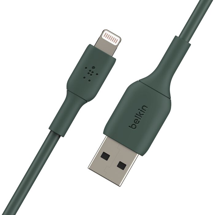 Belkin BoostCharge Lightning to USB-A Cable 1M - Black / Midnight Green / White