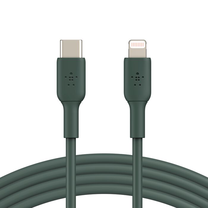 Belkin BoostCharge USB-C to Lightning Cable - 1m (Midnight Green/White)