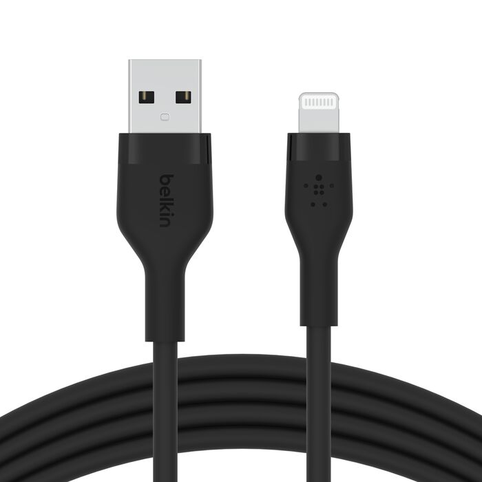 Belkin BoostCharge Flex USB-A Cable with Lightning Connector - (Black / Blue / White)