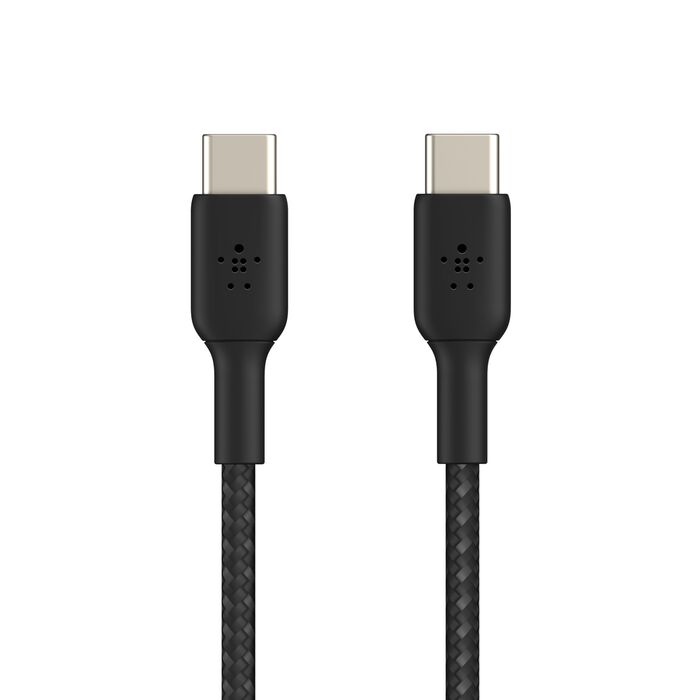 Belkin BoostCharge Braided USB-C to USB-C Cable 1m / 3.3ft (Black / White)