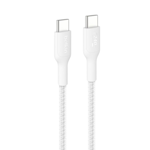 Belkin BoostCharge Pro USB-C to USB-C Braided Cable 240W - 1M (Sand/White)