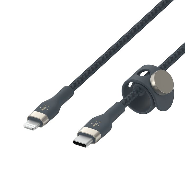 Belkin BoostCharge Pro Flex USB-C Cable with Lightning Connector - (Black / Blue / Pink / White)