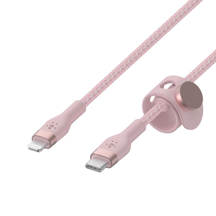 Belkin BoostCharge Pro Flex USB-C Cable with Lightning Connector - (Black / Blue / Pink / White)