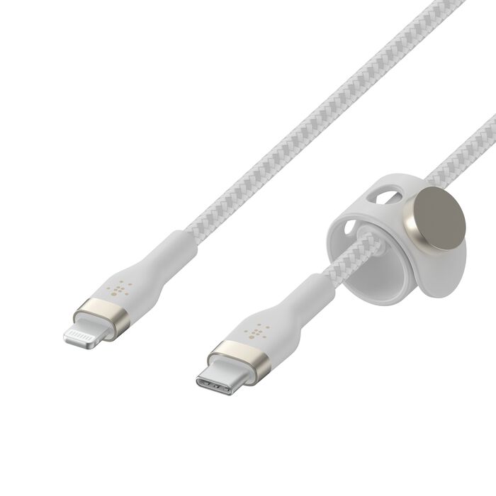 Belkin BoostCharge Pro Flex USB-C Cable with Lightning Connector - (Black / Blue / Pink / White)