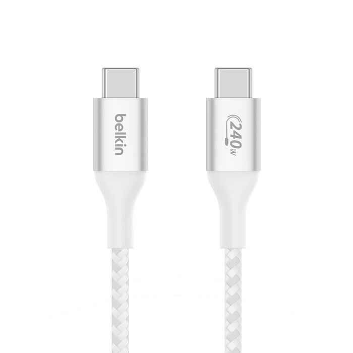 Belkin BoostCharge USB-C to USB-C Cable 240W - 1M/2M (White)