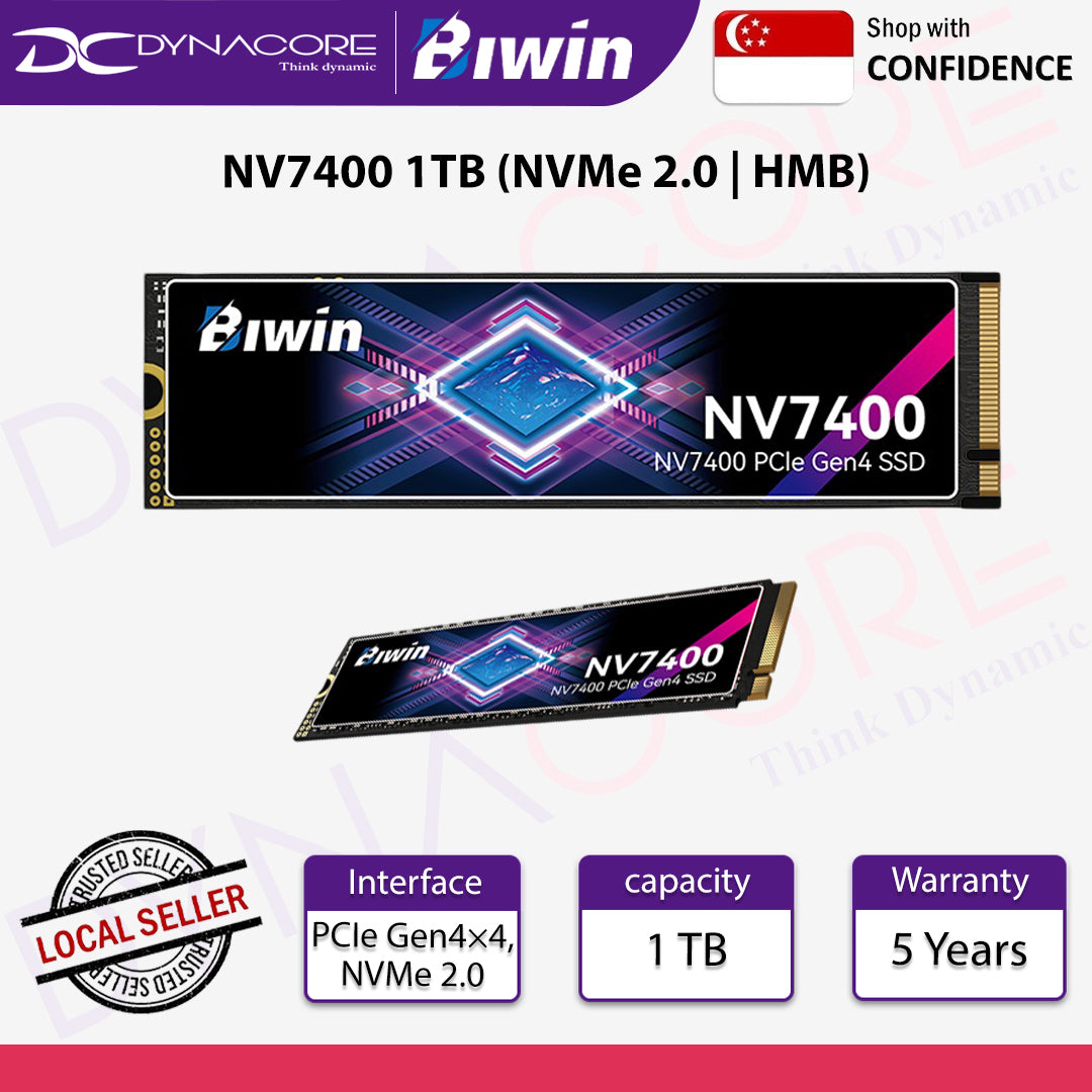 BIWIN Black Opal NV7400 1TB Gen4 SSD (NVMe 2.0 | HMB) - 6955914621015