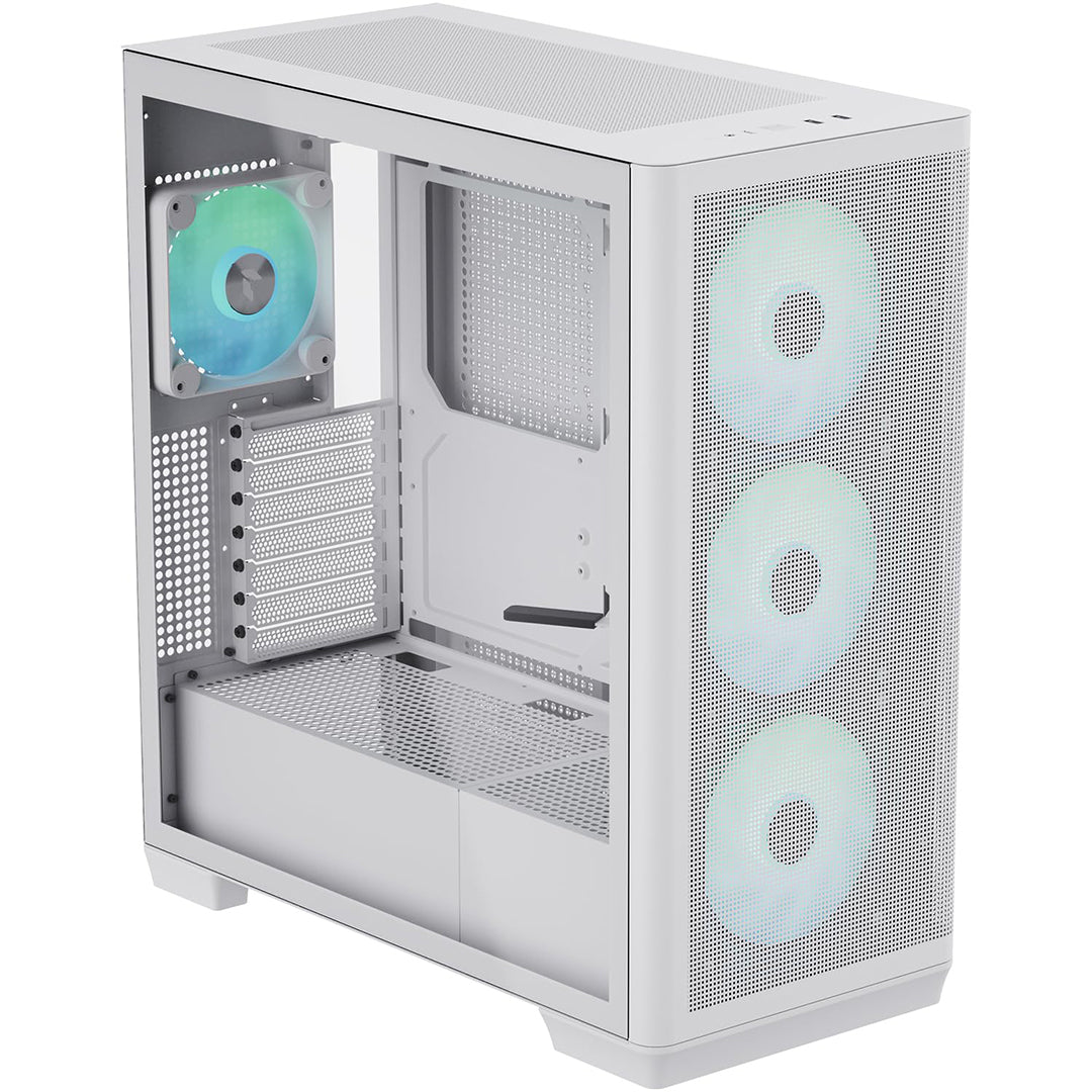 APNX C1 Medium ATX Case (WHITE) - APNXC1WHTARGB