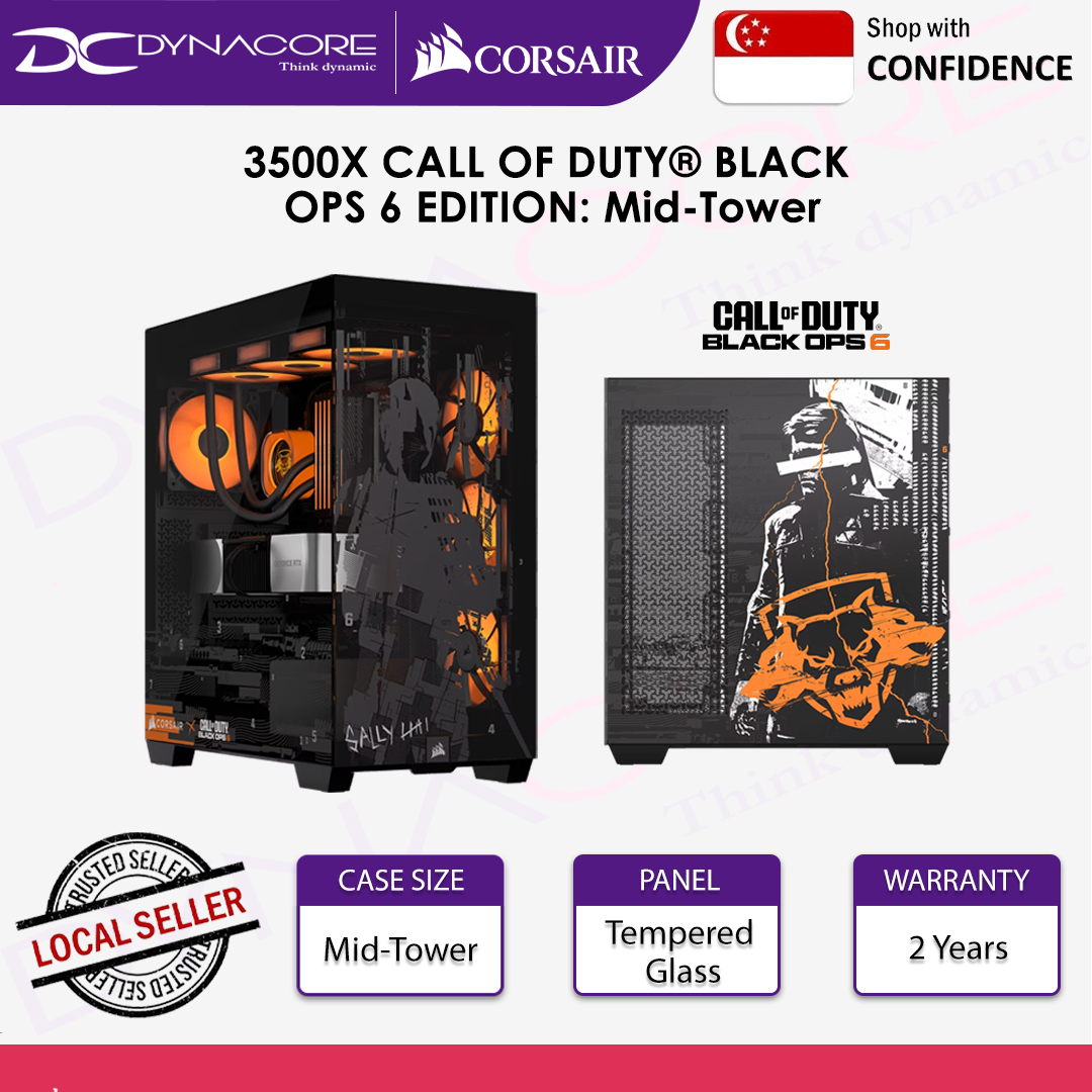 Corsair 3500X CALL OF DUTY® BLACK OPS 6 EDITION: Mid-Tower PC Case - CORSAIR3500XBLKCOD