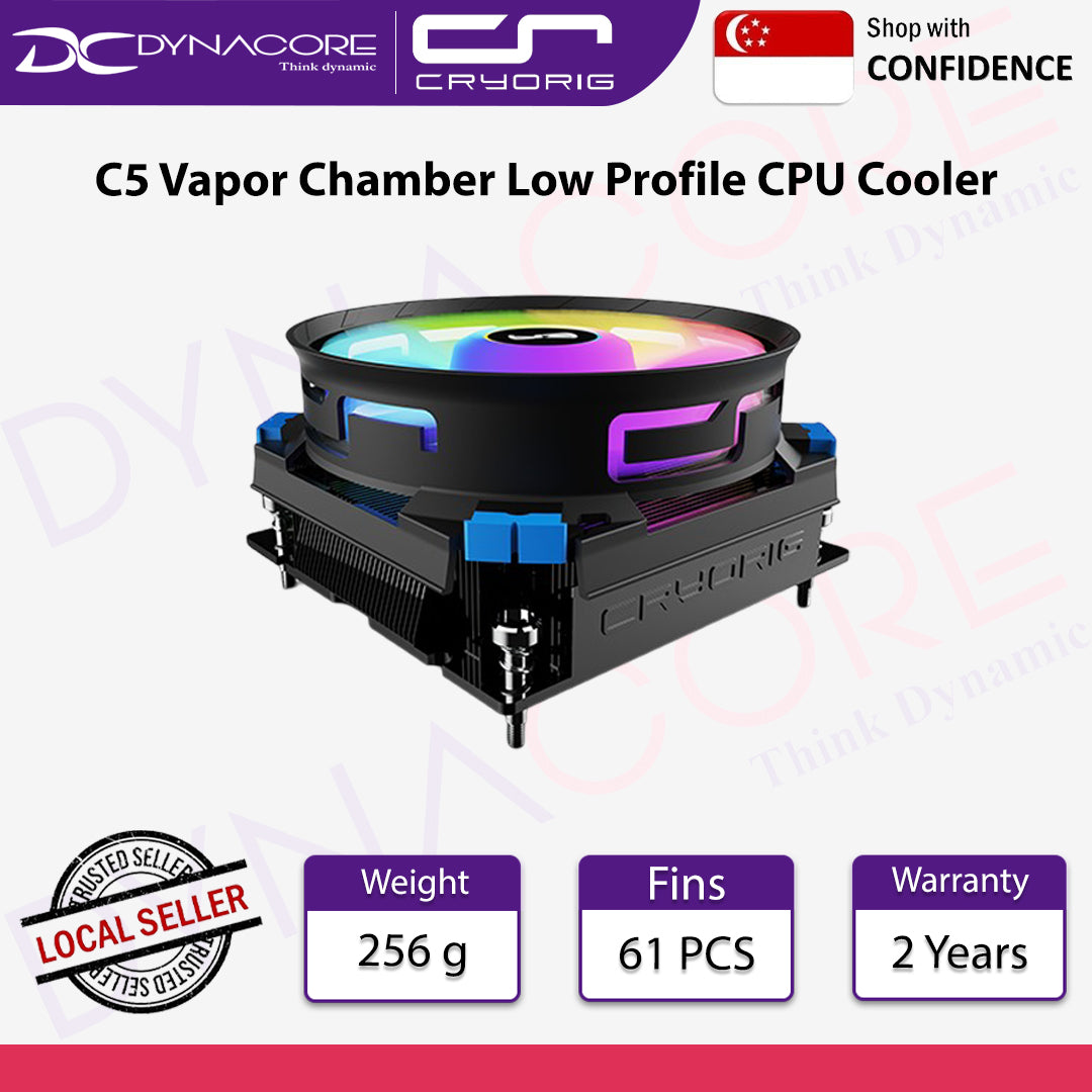 CRYORIG C5 Vapor Chamber Low Profile CPU Cooler - CRYORIGC5