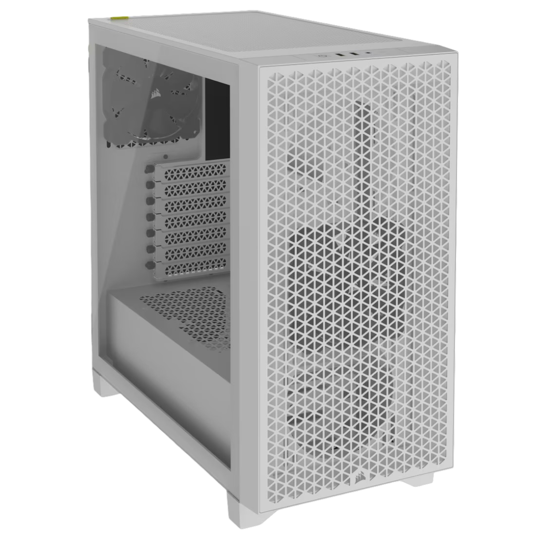 Corsair 3000D Airflow Mid-Tower PC Case 2x SP120 ELITE Fans White - CS-CC-9011252-WW