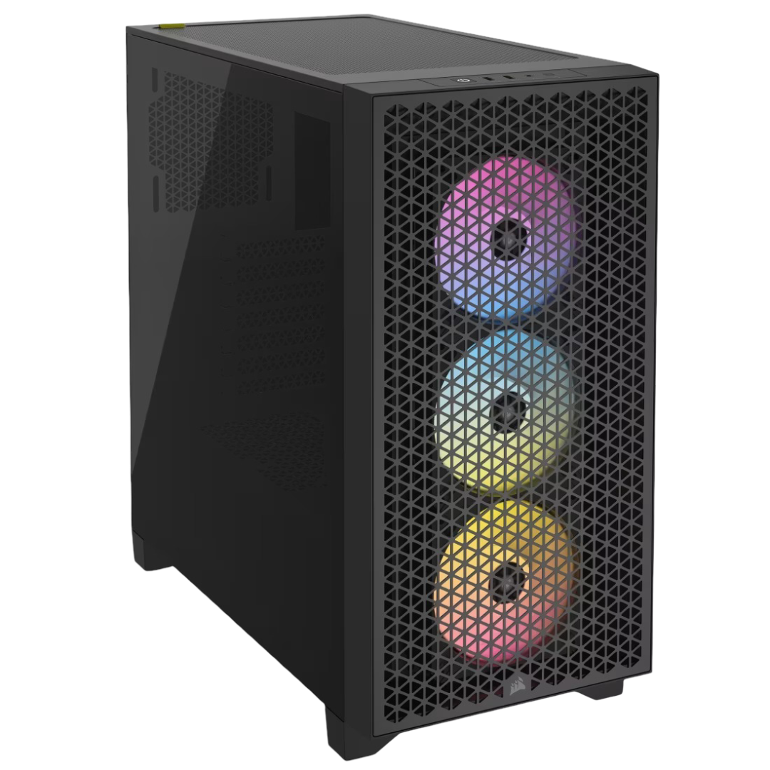 Corsair 3000D Airflow RGB Mid-Tower PC Case 3x AR120 RGB Fans Black - CS-CC-9011255-WW