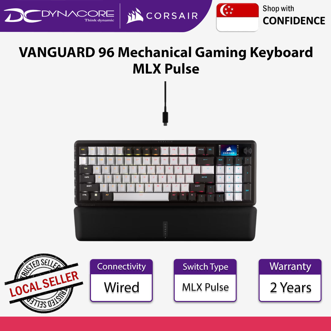 Corsair Vanguard 96 Mechanical Wired Gaming Keyboard MLX Pulse Linear Switches Dual Tone - 840440413035