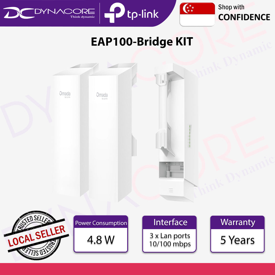 TP-Link EAP100-Bridge KIT Omada 2.4GHz 300Mbps Indoor/Outdoor Wireless Bridge - 1210002603768