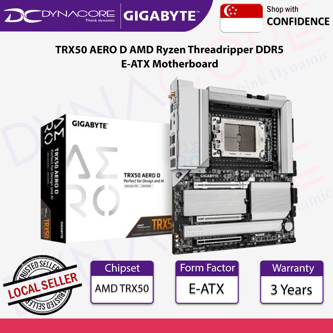 Gigabyte TRX50 AERO D AMD Ryzen Threadripper DDR5 E-ATX Motherboard - 4719331859480