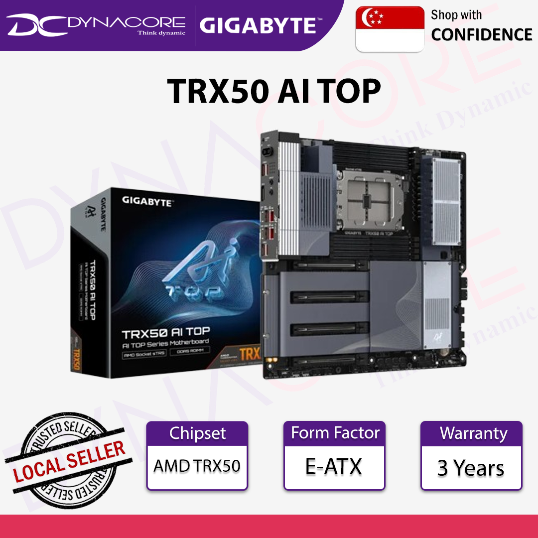 Gigabyte TRX50 AI TOP sTR5 AMD DDR5 PCIe 5.0 E-ATX USB4 Type-C Motherboard - 4719331868529
