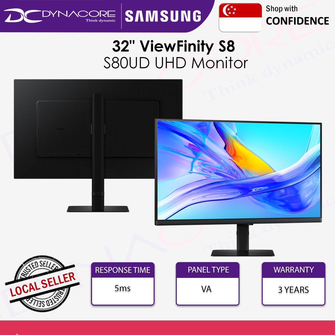 SAMSUNG 32" ViewFinity S8 S80UD UHD Monitor - LS32D804UAEXXS