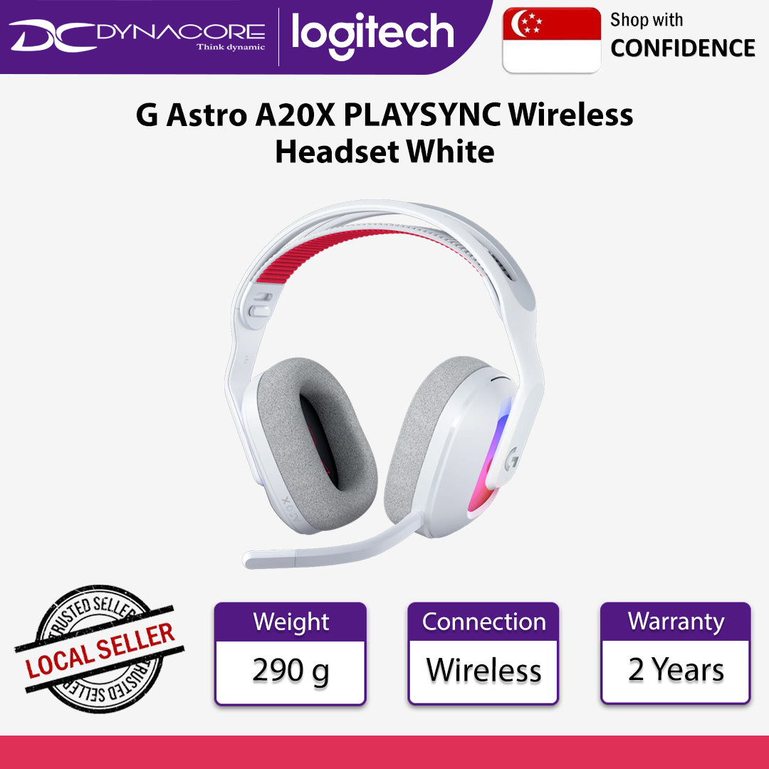Logitech G Astro A20X PLAYSYNC Wireless Headset White - 97855207999