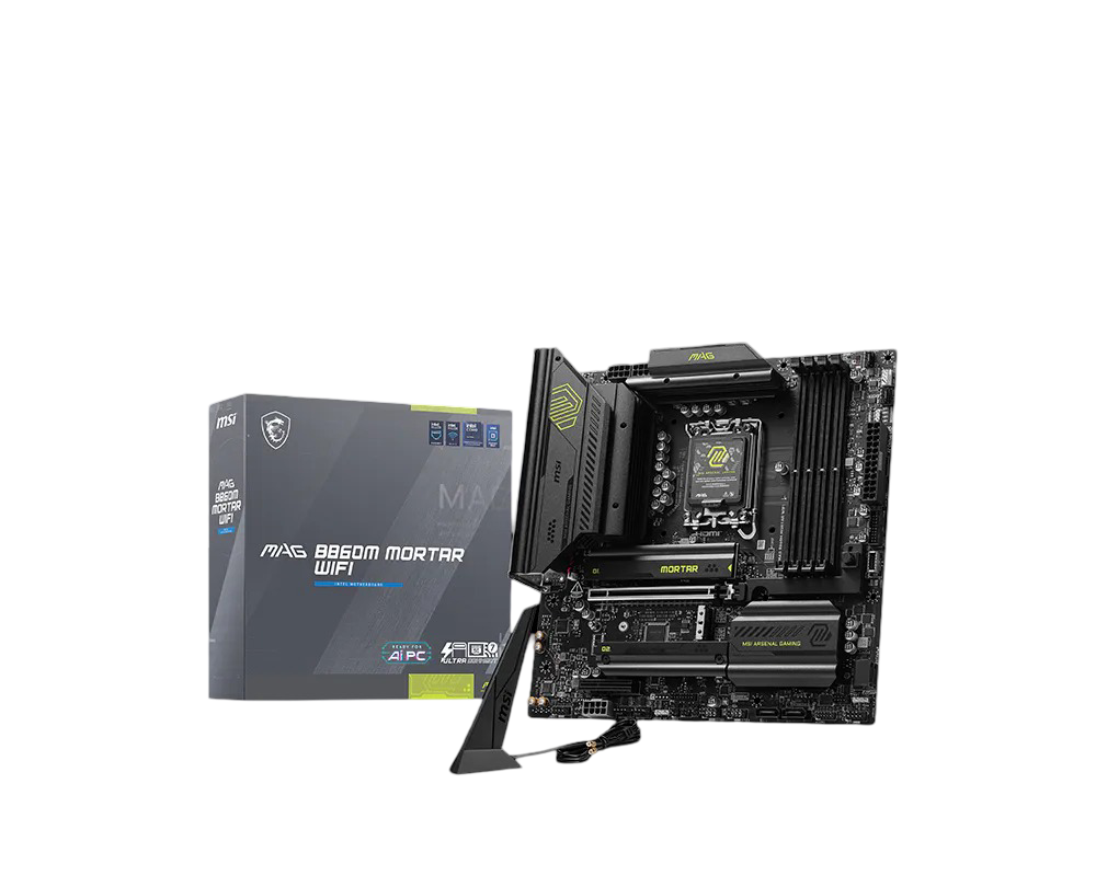 MSI MAG B860M MORTAR WIFI m-ATX MOTHERBOARD - D5-MSIMAGB860MMORTARWIFI