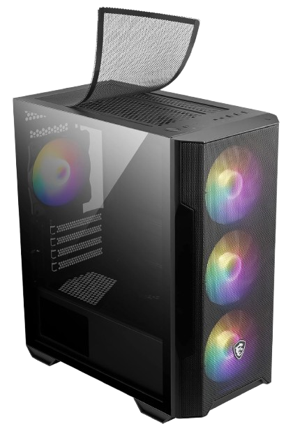 MSI MAG FORGE M100R MATX RGB GAMING CASE - BLACK-MSIMAGFORGEM100R