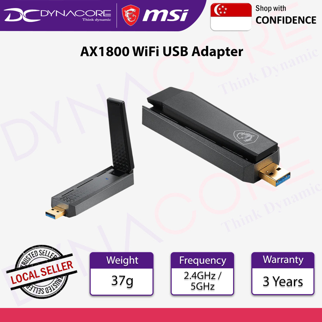 MSI AX1800 WiFi USB Adapter - MSIAX1800WiFiUSBAdapter