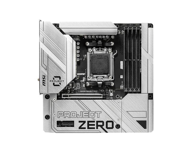 MSI B650M PROJECT ZERO AM5 m-ATX MOTHERBOARD - D5 - MSIB650MPROJECTZERO