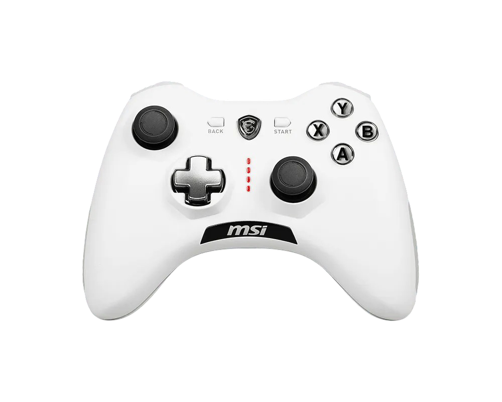 MSI Force GC20 V2 Gaming Wired Dual Vibration Gaming Controller for PC and Android - WHITE - MSIFORCEGC20V2WHITE