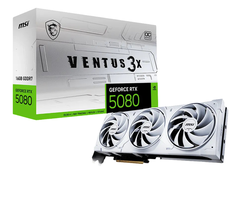 MSI GeForce RTX™ 5080 16G VENTUS 3X OC WHITE - 4711377292542