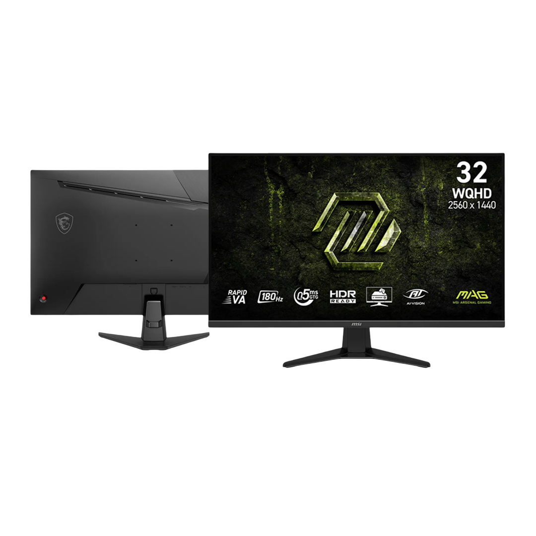 MSI MAG 325QF E18V 32 Inch WQHD Rapid VA 2560 x 1440 180Hz 0.5ms HDR Ready Eye Care Gaming Monitor Black - MSIMAG325QF-E18V