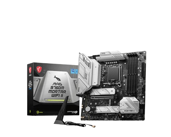 MSI MAG B760M MORTAR WIFI II ATX MOTHERBOARD - D5-MSIMAGB760MMORTARWIFIII