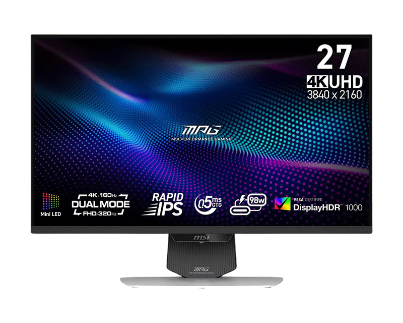 MSI MPG 274URDFW E16M 27-inch 3840 x 2160 (UHD) Gaming Monitor,160Hz,0.5ms-MSIMPG274URDFWE16M