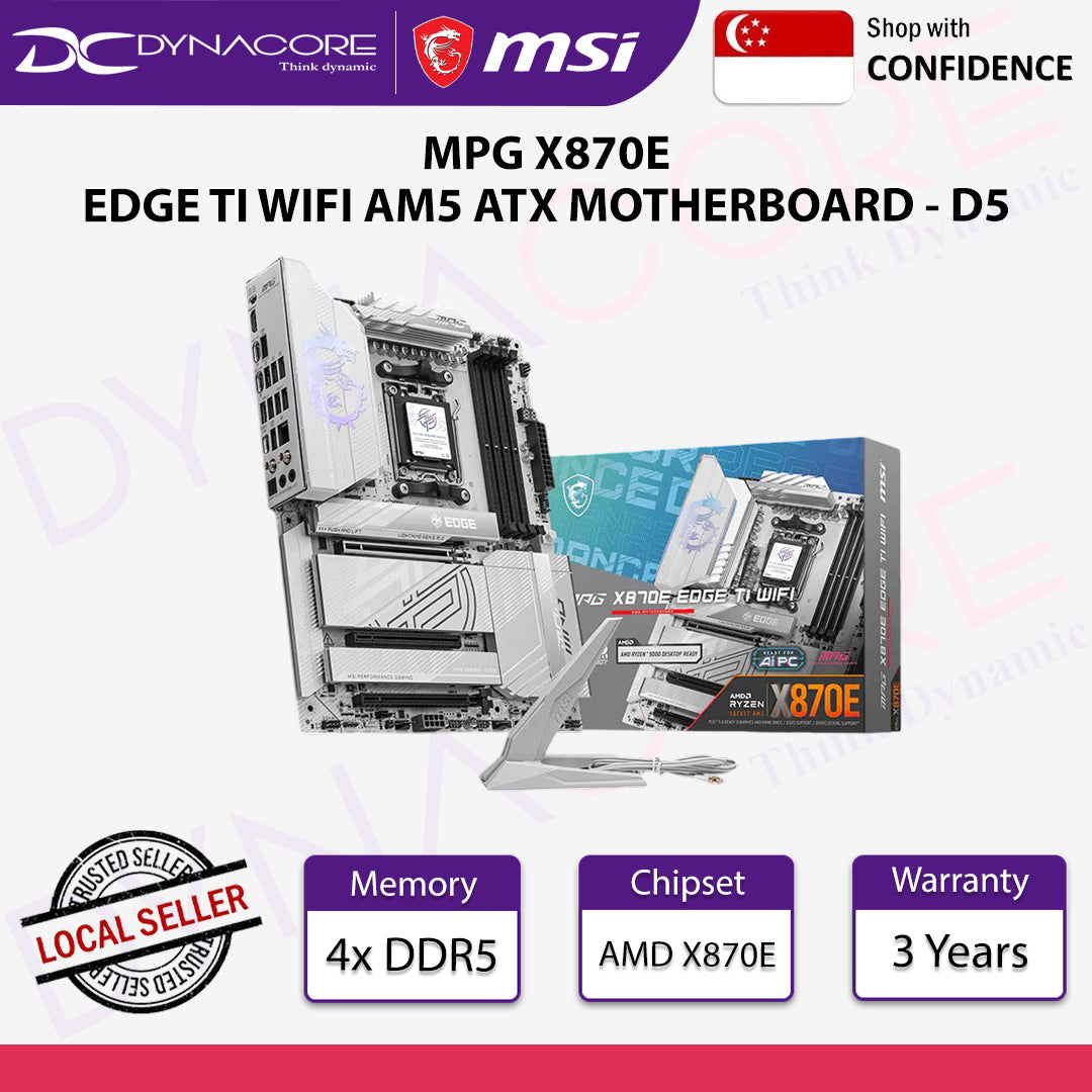 MSI MPG X870E EDGE TI WIFI AM5 ATX MOTHERBOARD - D5 - MSIMPGX870EEDGETIWIFI