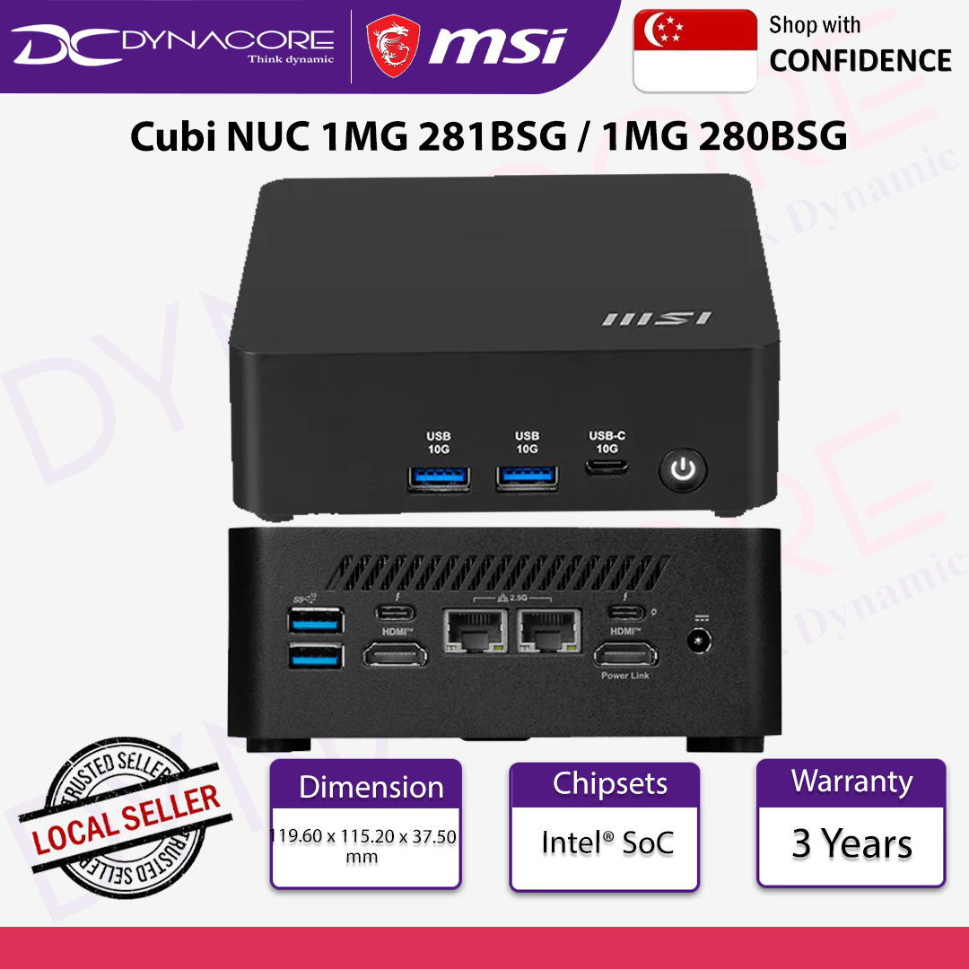 MSI Cubi NUC 1MG 281BSG / 1MG 280BSG MINI PC Intel Core 5/Intel Core 7