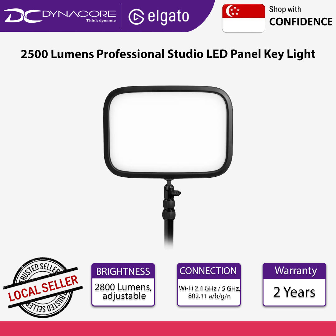 Elgato 2500 Lumens Professional Studio LED Panel Key Light - 813180020672